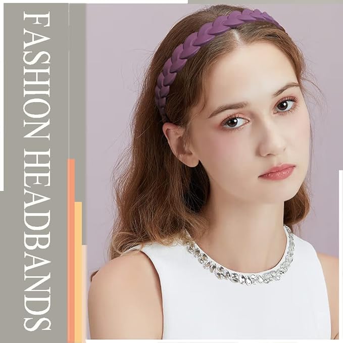 Springtime 12pcs Hard Headbands with Teeth for Girls Women Thin Plastic Hair Headbands for Teens Lady