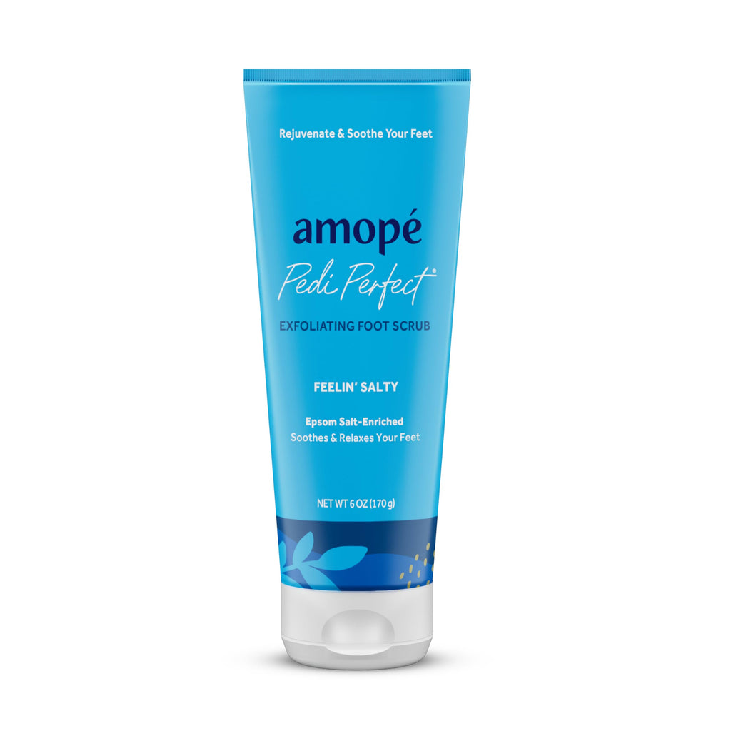 Amopé Rejuvenating Kit - Contains Exfoliating Sugar Foot Scrubs with Epsom Salt, Coffee and a Nourishing Blend of Moisturizers to Rejuvenate, Smooth, Soothe & Relax your Feet, with Foot & Leg Scrubber