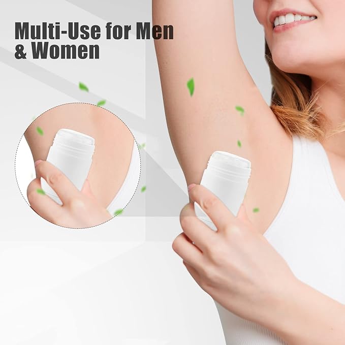 6 Pcs 30ml/1oz Empty Deodorant Containers Twist-Up Stick Tube Round Deodorant Holder for Heel Balm Lotion Bar Crayon Chapstick Homemade Lipstick - White