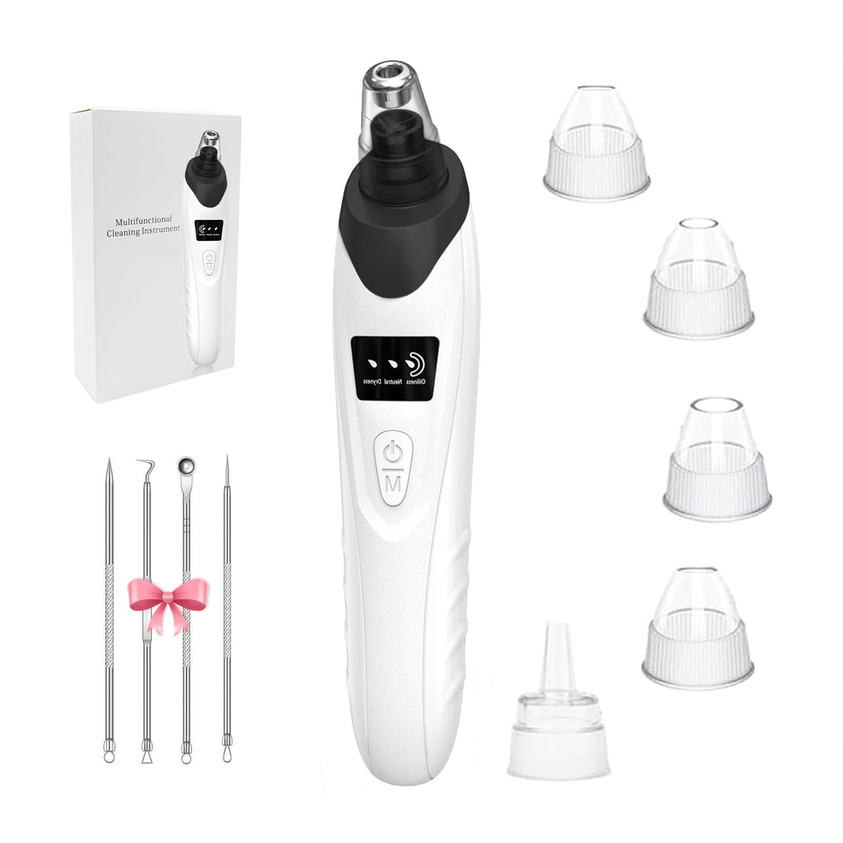 Blackhead Remover Pore Vacuum,Facial Pore Cleaner Blackhead Vacuum (Black)
