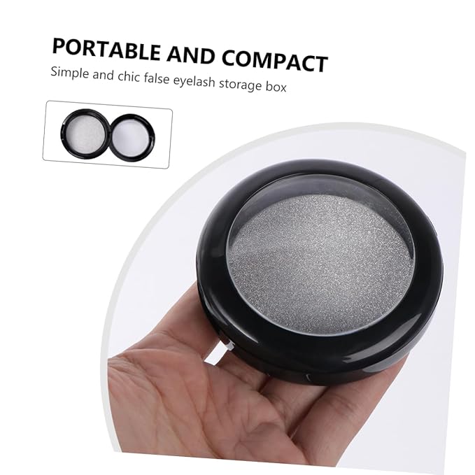 FOMIYES Round False Eyelash Case Plastic Eyelash Packaging Box Organizer and Storage for Home Use Random Color