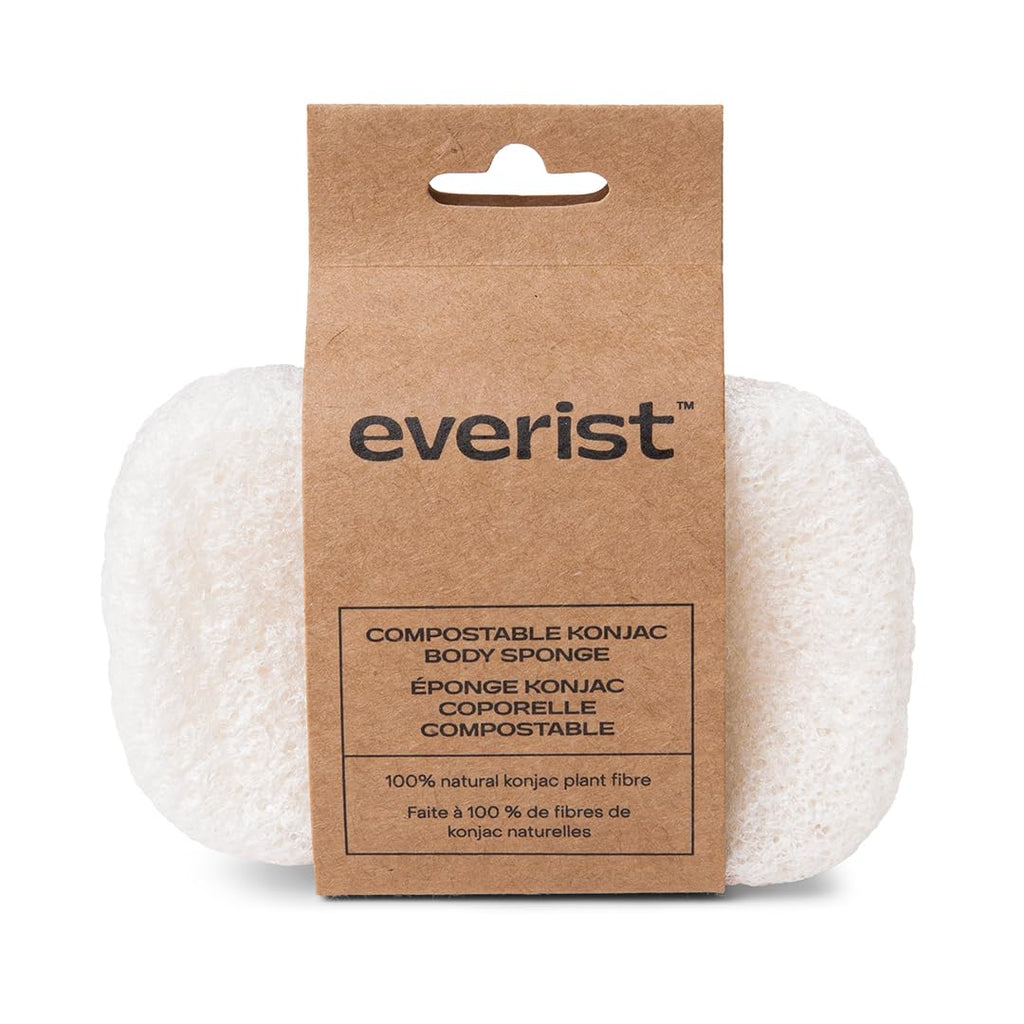 Everist Compostable Konjac Sponge | Reusable Exfoliating Shower Sponge