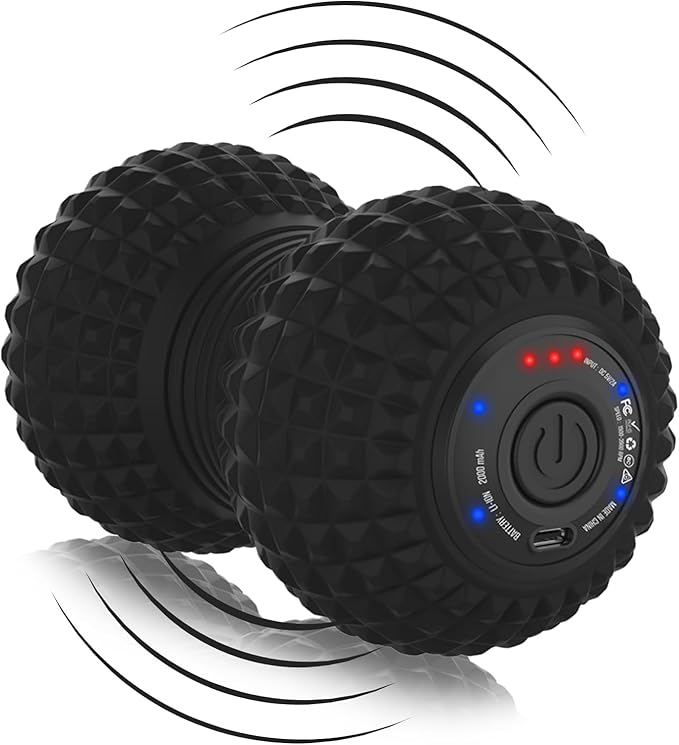 ZeenKind Vibrating Peanut Massage Ball Plantar Fasciitis Muscle Pain Relief