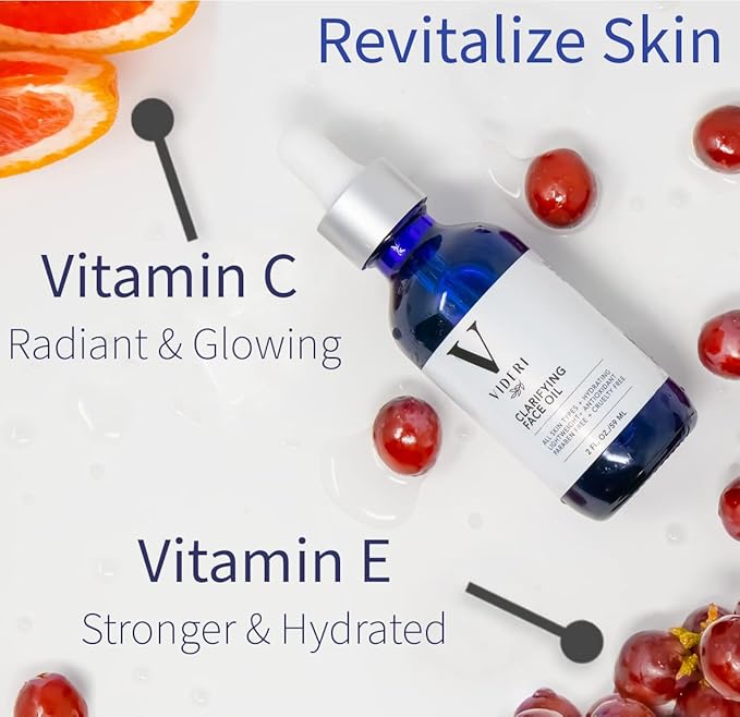 Gua Sha Face Oil - Anti Aging Organic Face Serum, Grapeseed, Argan, Grapefruit & Vitamins C & E. Nature Vegan Formula, Face Roller Oil for Facial Massage Tools. Large 2 Oz
