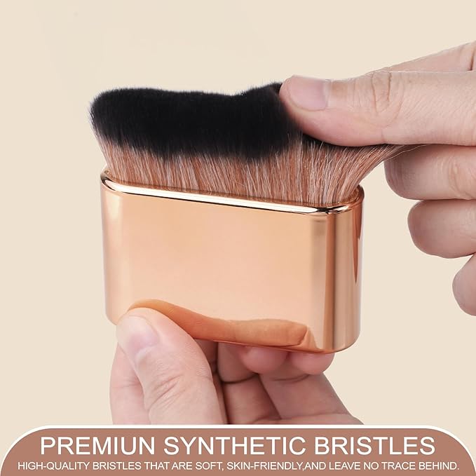 KINGMAS Self Tanner Brush - Kabuki Body Makeup Brush, Soft Vegan Tanning Brush for Foundation, Bronzer, Self Tan Back Applicator Body Face Blending Brush