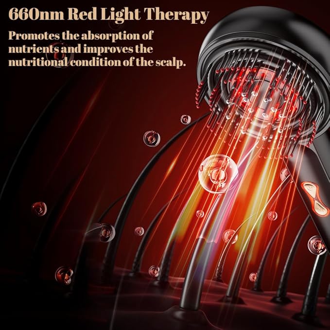 Dexmary 3 in 1 Hair Massager Scalp, Electric Scalp Massager Fit for Men & Women, Oil Applicator for Hair Nourishment, Black