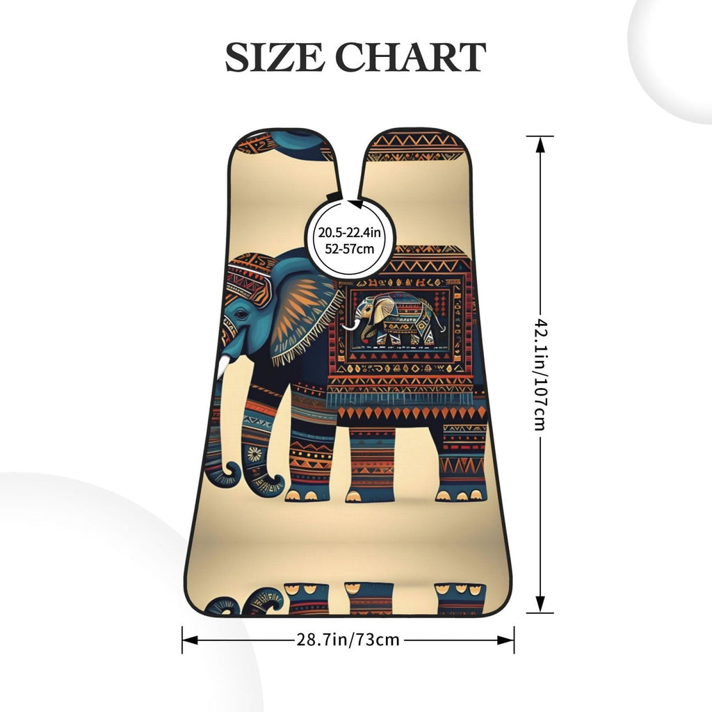 YQxwJL Aztec Elephant Print Beard Bib Shaving Apron, Beard Hair Trimming Cape Gift For Dad