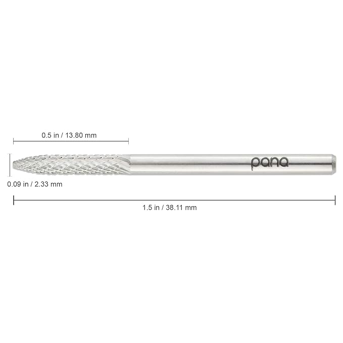 PANA 3/32" Shank Size - Under Nail Cleaner Silver Carbide Bit Extra Fine Grit - Nail Drill Bit for Dremel Machine