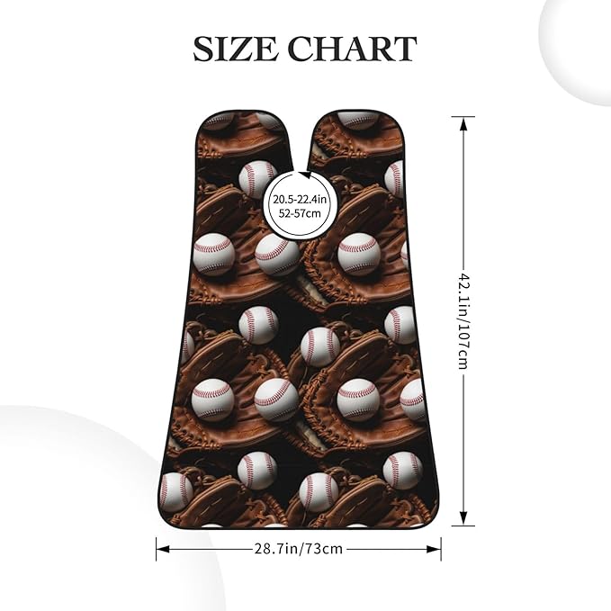 Waterproof Beard Grooming Bib, Old School Baseball Gloves Balls Shave Bib, Non-Stick Hair Catcher for Shaving Trimming, Apron Essential for Men Dad