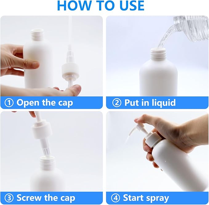 DTDNZKN 2 Pack 10 Oz (300ml) Pump Bottles Dispenser