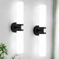 Wall Sconces Set of Two, Hardwired Brushed Gold Bathroom Sconces Wall Lighting with Milky White Glass, Modern Sconces Wall Decor Set of 2 Bathroom Light Fixtures for Mirror Living Room Hallway Bedroom