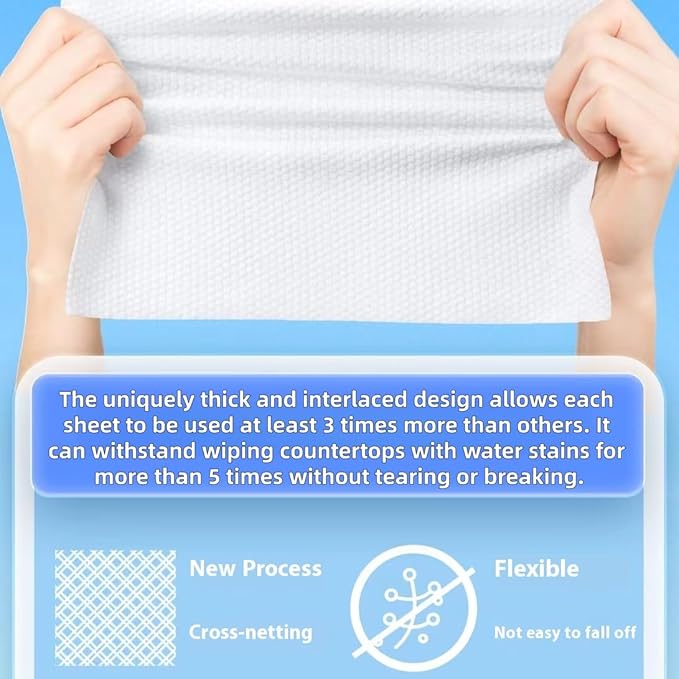 MIXUISEE◆thick and soft Face Towels.Disposable face towel.100% Cotton facial cloths.Super thick 150%. Suitable for makeup removal and cleansing.and applicable to sensitive skin(Extra thick 300 pieces)