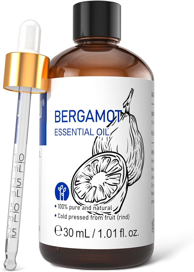 HIQILI Bergamot Essential Oil for Skin, Diffuser & Hair
