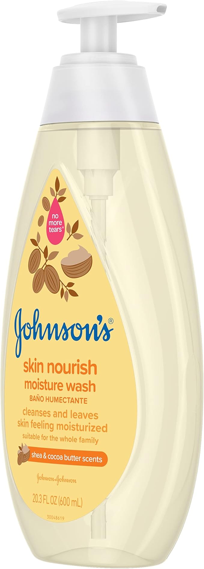 Johnson's Baby Skin Nourishing Moisture Baby Body Wash with Shea & Cocoa Butter, Hypoallergenic & Tear Free Baby Bath Wash, Paraben-, Dye-, Sulfate & Phthalate-Free, 20.3 fl. oz (Pack of 2)