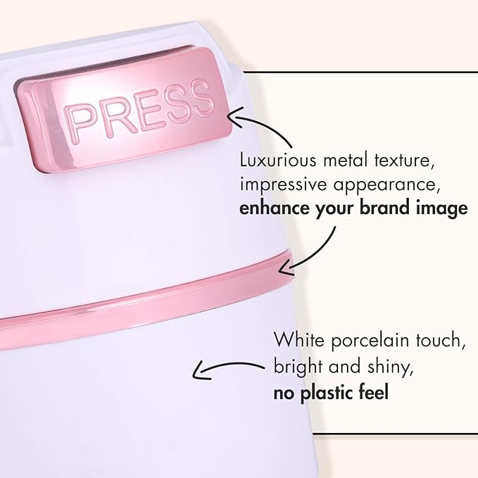 Embagol Eyelash Glue Storage Container Tank - Adhesive Jar Stand Makeup Case Cosmetic Storage Tank - White with Pink
