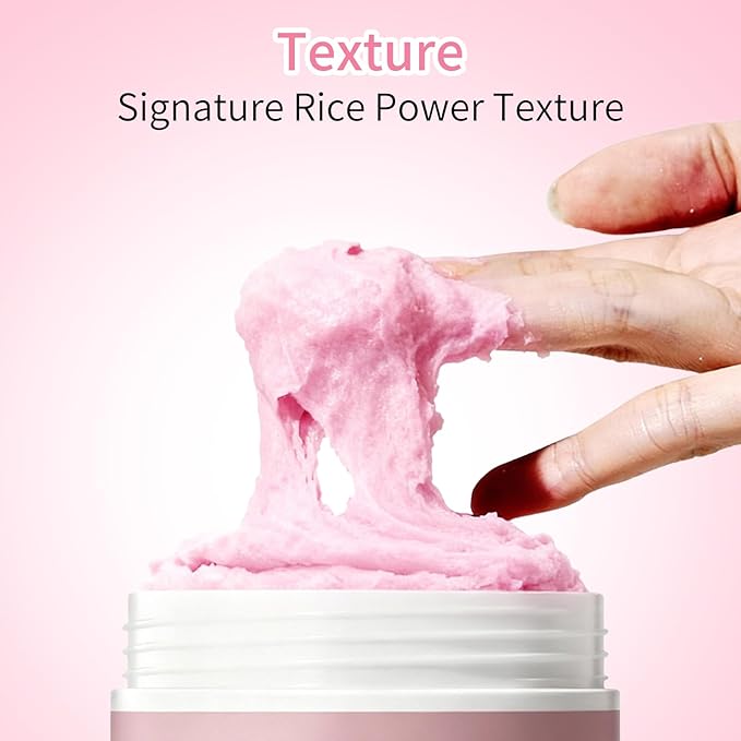OUPEICHARM Rose Rice Mochi Face Cleanser Wash Cream,Moisturizing,Deep-Cleansing,Oil Control,Makeup Cleansing Balm for Women for All Skin Types（5.29oz）