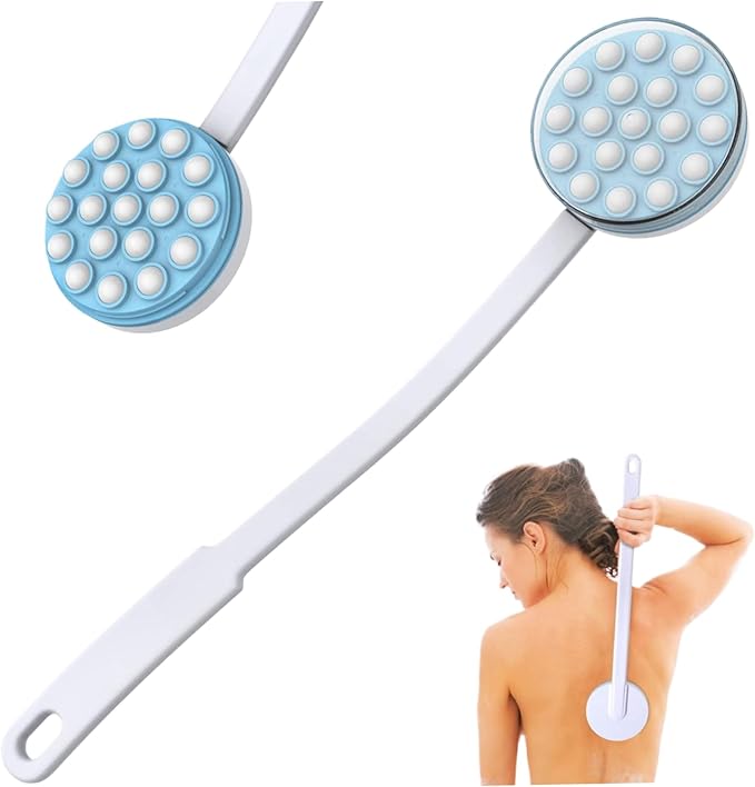 Back Lotion Applicator, Lotion Applicator for Back, Long Handle with 19 Massaging Rollers, Easy Install for Daily Use