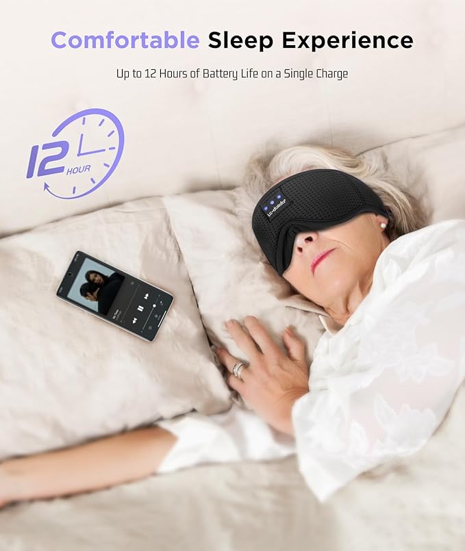Bluetooth Headphones Weighted Sleeping Mask 3D Eye Mask