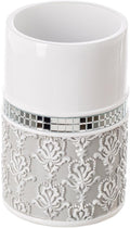 Mirror Damask Toothbrush and Toothpaste Holder - Bathroom Tumbler Cup