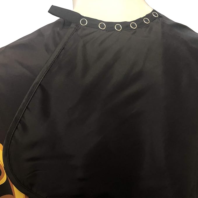 Pelocapa Barber Cape for Men Hair Cutting Salon Cape with Snap Closures Waterproof Professional Large Barber Hairdresser Cape- 63”× 56”(Gold Leader)