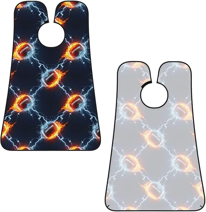 Waterproof Grooming Apron, Non-Stick Beard Bib with Suction Cups, for Fire and Water American Football Sports