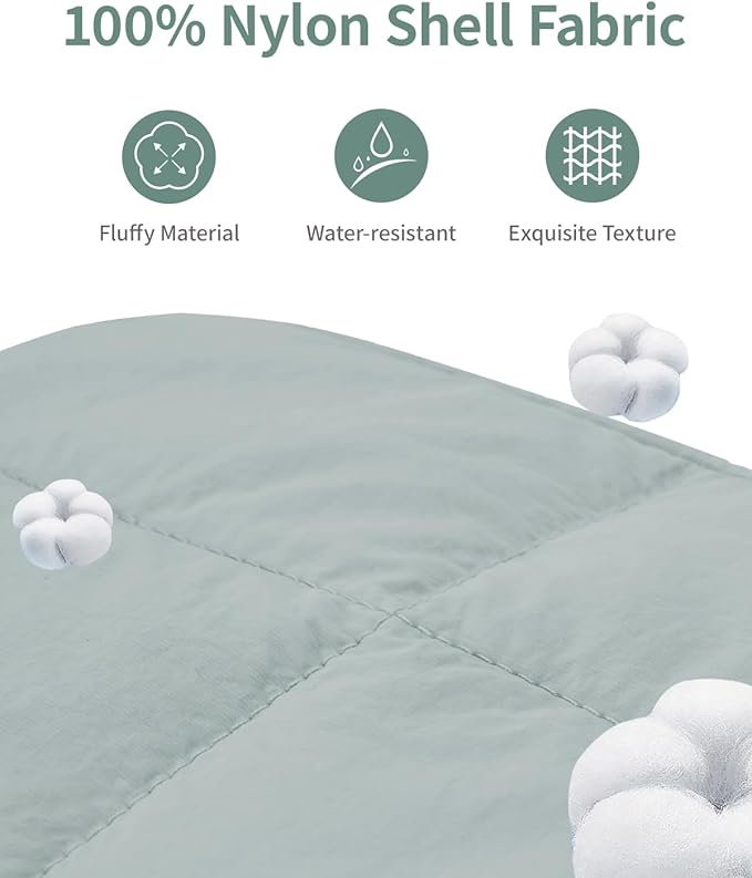 Narwey Travel Makeup Bag for Women Girl, Puffy Padded Make Up Bags Makeup Organizer, Lightweight Toiletry Bag for Cosmetics, Brushes, Travel Essentials (Sage Green)