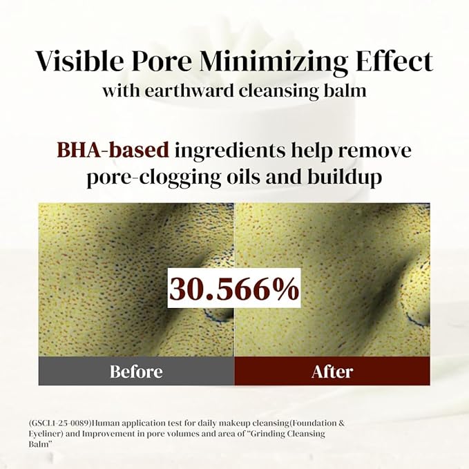 EARTHWARD Cleansing Balm – 98.824% makeup removal with AHA BHA PHA, Salicylic Acid & Centella for Deep Makeup Removal, Pore Cleansing, Blackheads, Oil Control & Sensitive Skin Care (2pcs)
