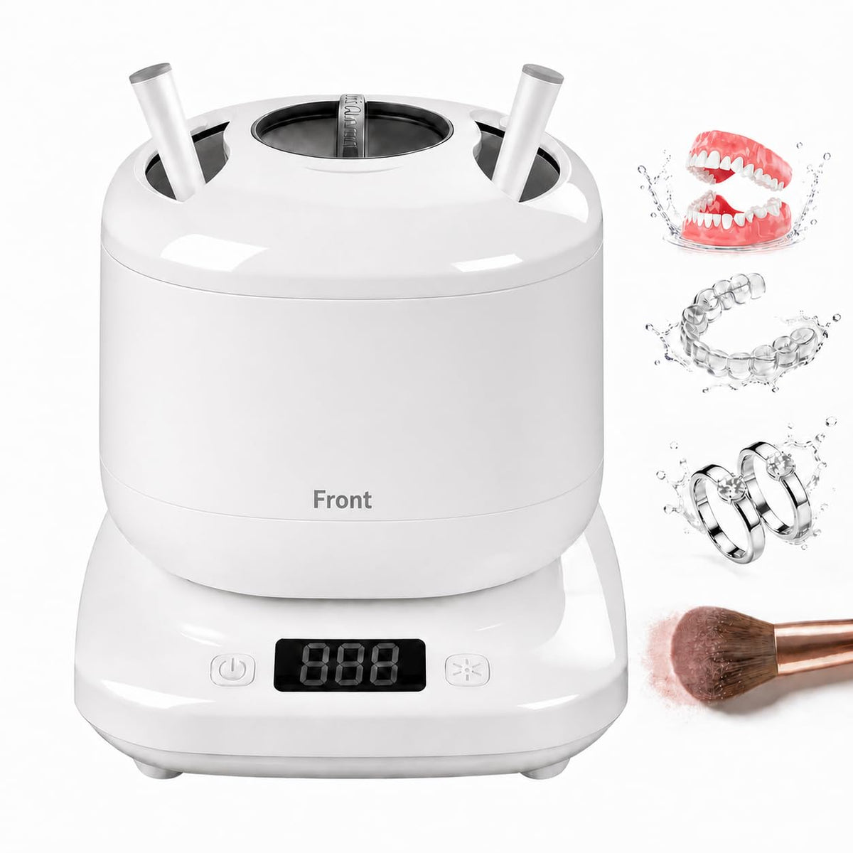 Ultrasonic Retainer Cleaner Machine with UV,Sonic Jewelry Cleaner for Rings