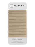 Heliums Thin Seamless Hair Ties - Sandy Blonde - 6mm Nylon No Damage Ponytail Holders, 1.75 Inch, Medium Hold for Thin to Normal Hair - 18 Pack