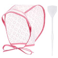 FineCheer Hair Highlighting Cap Frosting Caps Kit Highlight Cap with Plastic Hooks for Hair Coloring Salon Dyeing Hairdressing Tool Kit Supplies(Pink)