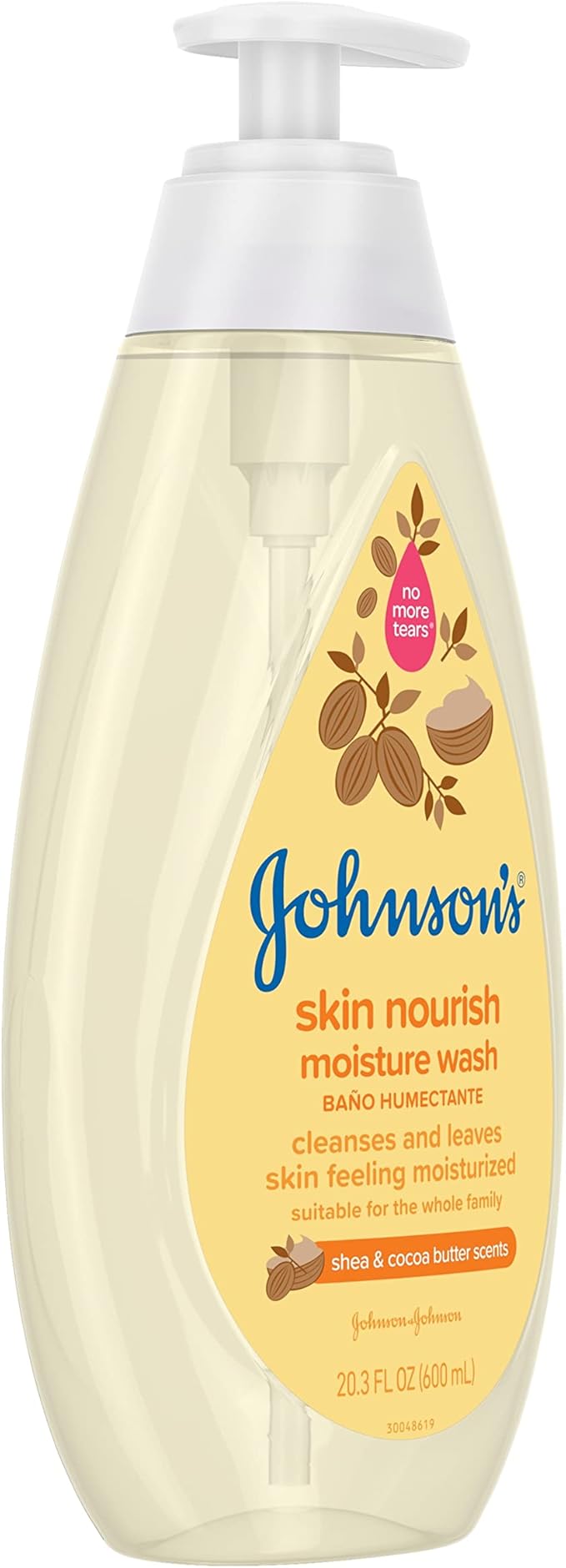 Johnson's Baby Skin Nourishing Moisture Baby Body Wash with Shea & Cocoa Butter, Hypoallergenic & Tear Free Baby Bath Wash, Paraben-, Dye-, Sulfate & Phthalate-Free, 20.3 fl. oz (Pack of 2)