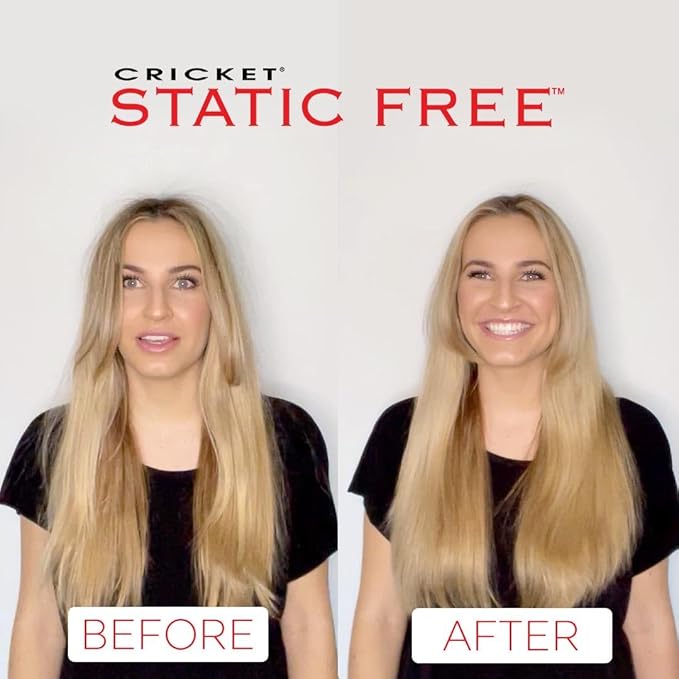 Cricket Static Free Fast Flo Vent Hair Brush - Quick Blow Drying, Easy Styling, and Tangle-Free Detangling for All Hair Types, Long, Short, Thick, Thin, Curly, Straight, and Wavy