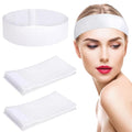 Pimoys 30 Pcs Disposable Spa Headbands, Nonwoven Stretch Facial Wrap