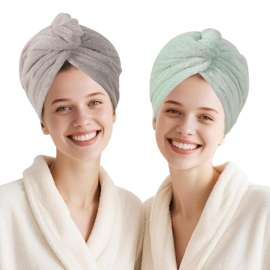 AGKXHDEC Microfiber Hair Drying Towel Wrap,Hair Turbans Towel for Wet Hair
