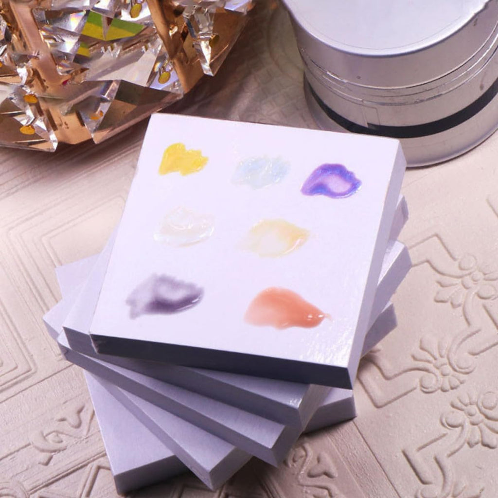 Beaupretty 100pcs Disposable Nail Art Palette Hand Makeup Mixing Palette Manicure Art Palette for Foundation Eyeshadow Cremes Powders