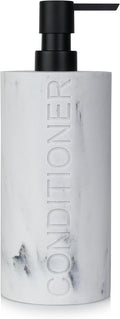Indecor Home Conditioner Dispenser Luxurious Refillable Pump Bottle with Embossed Text, Durable Construction for Bathroom and Kitchen