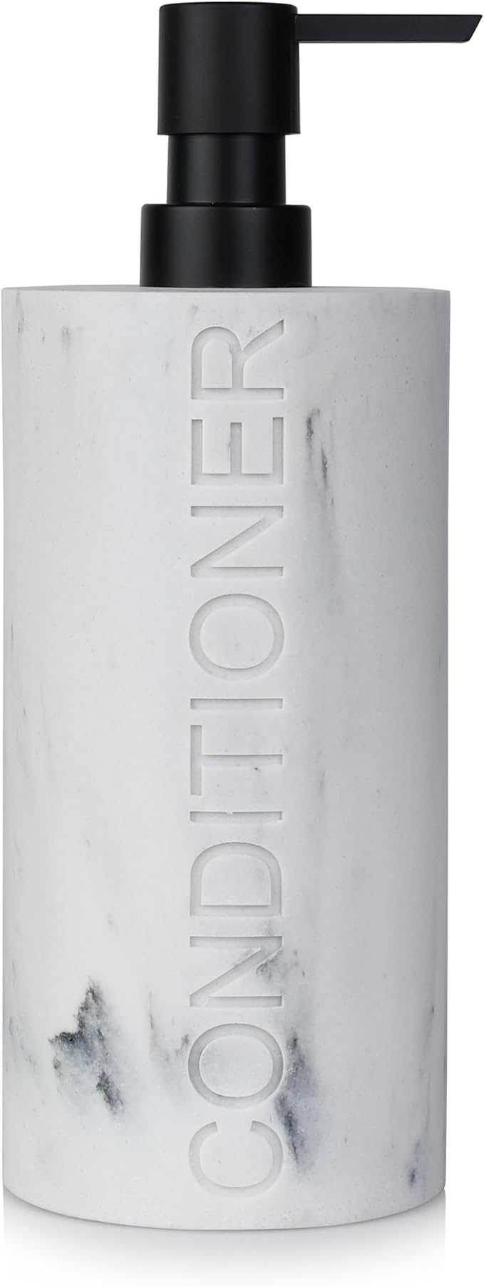 Indecor Home Conditioner Dispenser Luxurious Refillable Pump Bottle with Embossed Text, Durable Construction for Bathroom and Kitchen