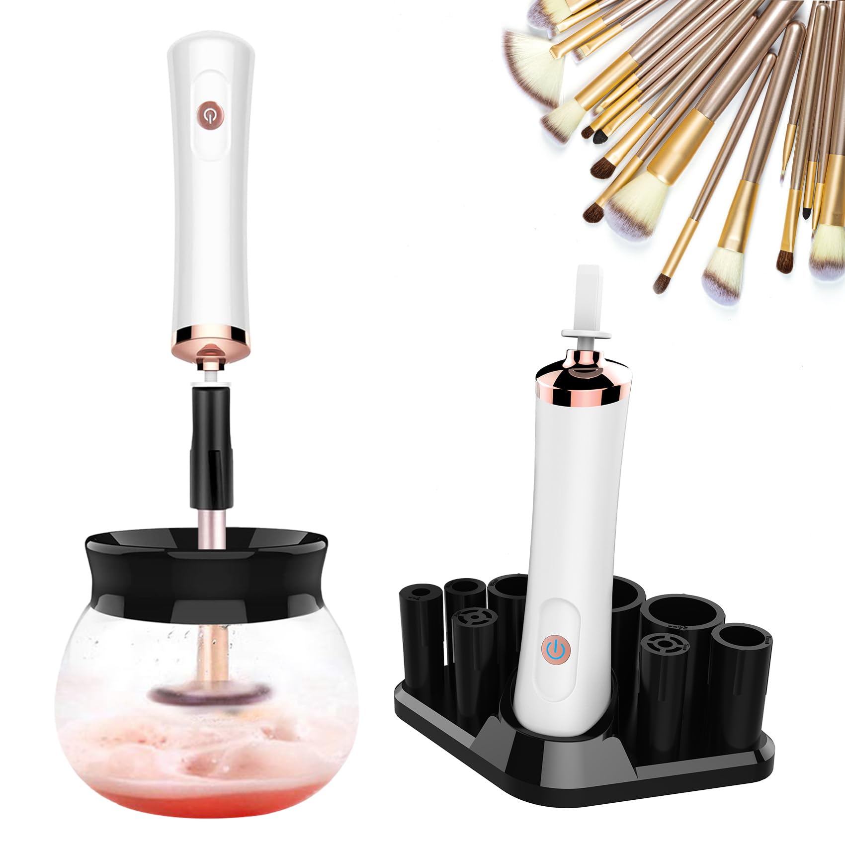 Electric Makeup Brush Cleaner Machine - Makeup Brush Cleaner for Brushes Wash and Dry Quickly -Perfect for Daily Makeup or Frequently Used Makeup Brushes