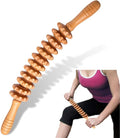 DAOZWUBGIH Curved Wood Therapy Massage Roller Tools,Lymphatic Drainage, Cellulite Massage & Wooden Muscle Roller Stick for Waist and Thigh, Stomach Rolling Massager Tool （with White Box）