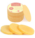 SILUKER 50-Count Compressed Facial Sponges for Daily Face Cleansing, Yellow