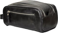 Premium Buffalo Leather Toiletry Bag for Men & Women With Waterproof Lining, Grooming Travel Pouch, Unisex Wash Bag for Toiletries, Shaving & Cosmetic Organizer for Men & Women