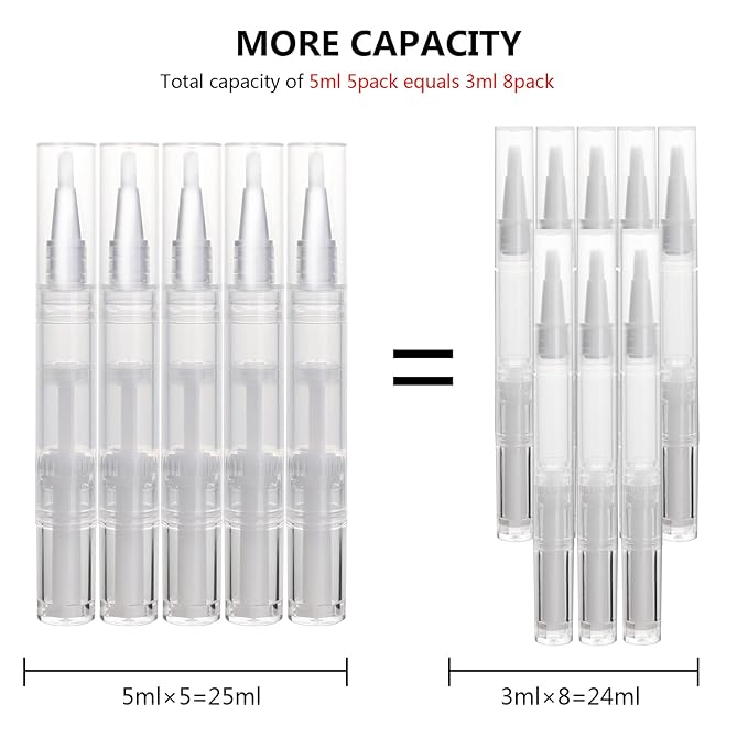 UPZIGS Empty Cuticle Oil Pen, 5ml-5 Pack