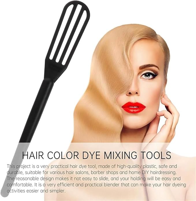 10 PCS Plastic Hair Coloring Mixer, Color Whisks Dye Cream Mixer, Tint Cream Colorful Spoon Applicator Bleaching Highlight Tool for Home Barber Shop Salon (Random Color)