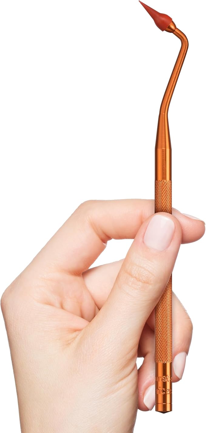 GUM Stimulator Permanent Handle with 1 Rubber Tip, Long-Handled Massager & Plaque Remover for Teeth Health, 1 Count (Pack of 6)