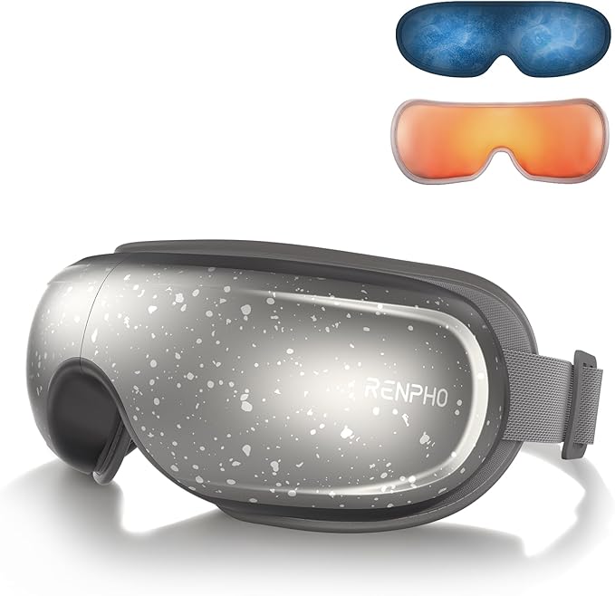 RENPHO Limited Edition Eye Massager with Heat and Cooling Voice Control, Birthday Gifts for Men Women, FSA Eligible HSA, Eye Mask for Dry Eyes Head Tension and Stress Relief - Eyeris 3
