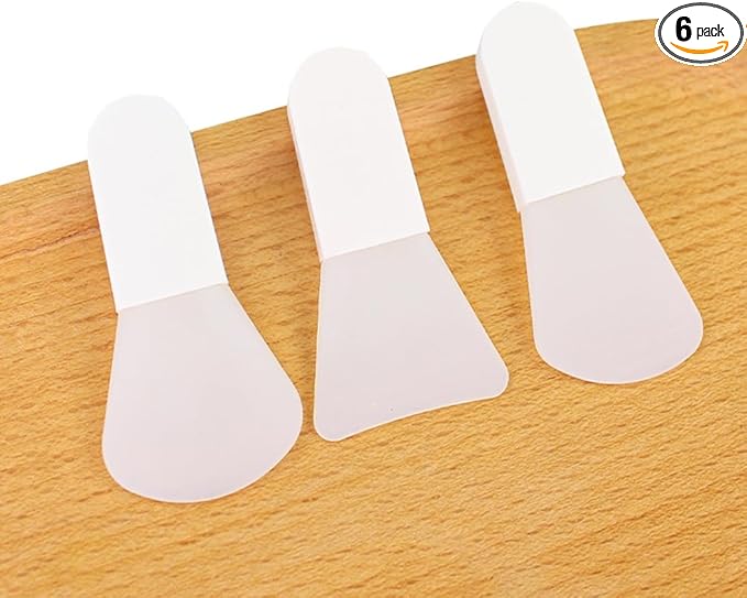 Wopanxye 6pack Face Mask Applicator Brushes, Mini Soft Silicone Eye Mask Spatula Brush, Makeup Skincare Applicators, Small Mask Tools for Eye Facial Mud Clay Mask Paste Gel Body Cream Lotion Butter