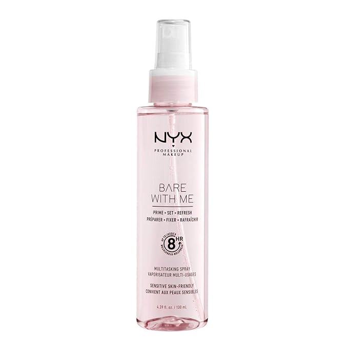 NYX PROFESSIONAL MAKEUP Bare With Me Multitasking Face Primer & Makeup Setting Spray, Hydrating Face Mist for up to 8HR Wear, Long-Lasting, Vegan Formula