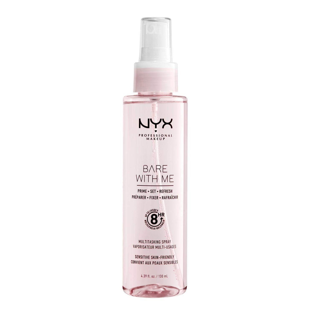 NYX PROFESSIONAL MAKEUP Bare With Me Multitasking Face Primer & Makeup Setting Spray, Hydrating Face Mist for up to 8HR Wear, Long-Lasting, Vegan Formula