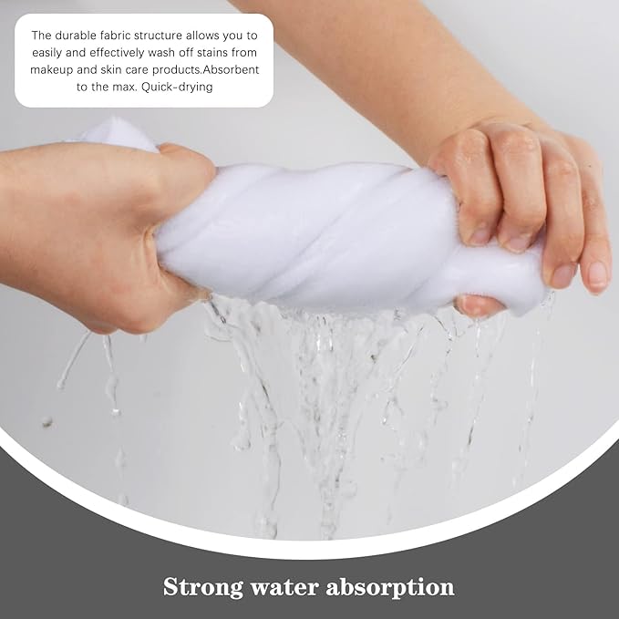 SINLAND Microfiber Esthetician Towels for Facials Mask Removing Face Wrap Soft Facial Cloth with Split Design Spa Towels for Facial Steam Massage and Cleansing 20x15.7inch