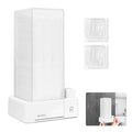 Aukiron Automatic Cotton Pad Holder, Square Press Out Cosmetic Cotton Makeup Removers Pad Holder, Makeup Organizer Container Dispenser Storage Display Rack (White)